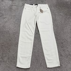 Banana Republic MR Skinny Denim Jeans Womens 27/4P White Mid Rise Cotton Stretch